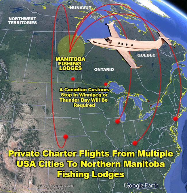 Direct Flights To Manitoba Fishing Lodges