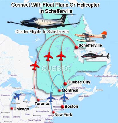 Charter flights to Schefferville, northern Quebec